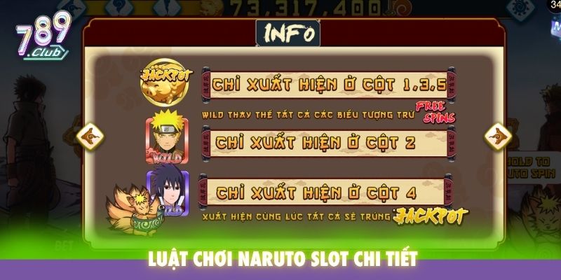 Luật chơi Naruto Slot chi tiết